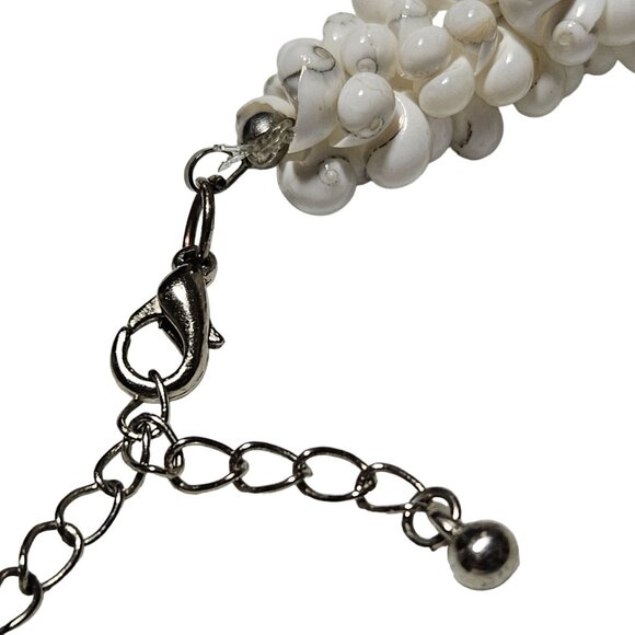 Beach Core White Shell Beads Chunky Necklace Summer Boho Fashion Jewelry Women - Picture 3 of 5